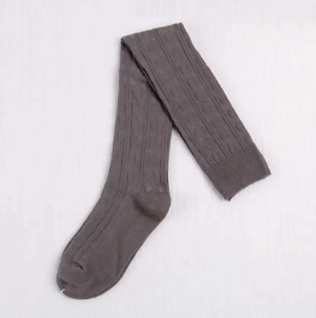 Дизайн, высококачественные Гольфы выше колена, длинные хлопковые чулки, женские зимние теплые мягкие вязаные носки - Цвет: dark gray