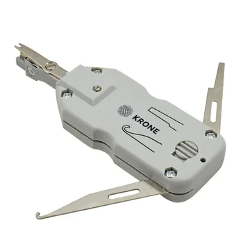 

100pcs/lot KRONE Punch Down Tool Kit with Sensor for Telecom Phone RJ11 / LAN Network Cat5 RJ45 Patch Panel Silver Color