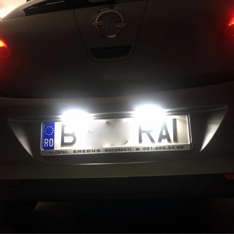 2 шт. 12 В SMD 3528 белый свет 18 светодиодов номерной знак лампа для Vauxhall Opel Astra Corsa D H Zafira