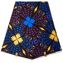 Африканская восковая печатная ткань 40*40 Пряжа 6 ярдов африканская ткань Нигерия мягкая Высококачественная Анкара восковая ткань для женского платья