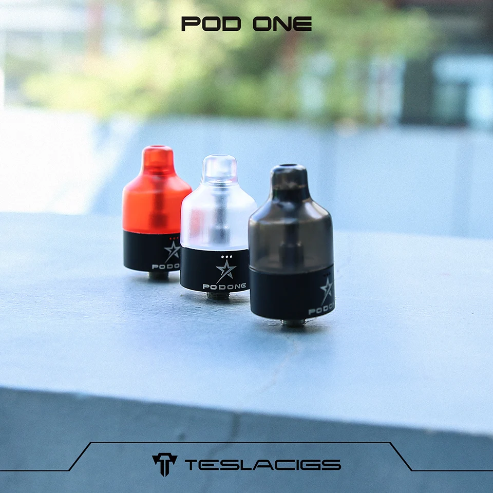Оригинальный атомайзер Tesla Pod One 22 мм диаметр 2 мл емкость 1 Ом катушка для Teslacigs Falcon