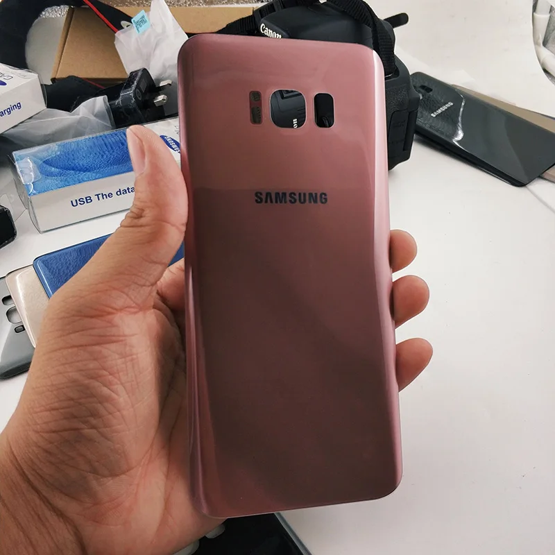 Оригинальная задняя Батарея Крышка для samsung S8 G950/S8+ S8 плюс G955 G955F s8plus Батарея Стекло задняя дверь Корпус чехол Замена