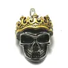 Men 316L Stainless Steel Cool Punk Gothic Golden Crown King Skull Newest Pendant 2