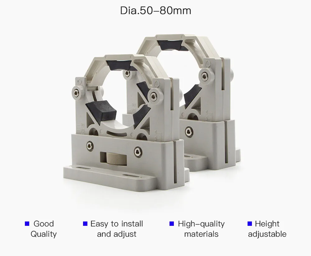 СО2 держатель для лазерной трубки с гибким пластиковым креплением 50-80 мм для 50-180 Вт станок для лазерной гравировки и резки