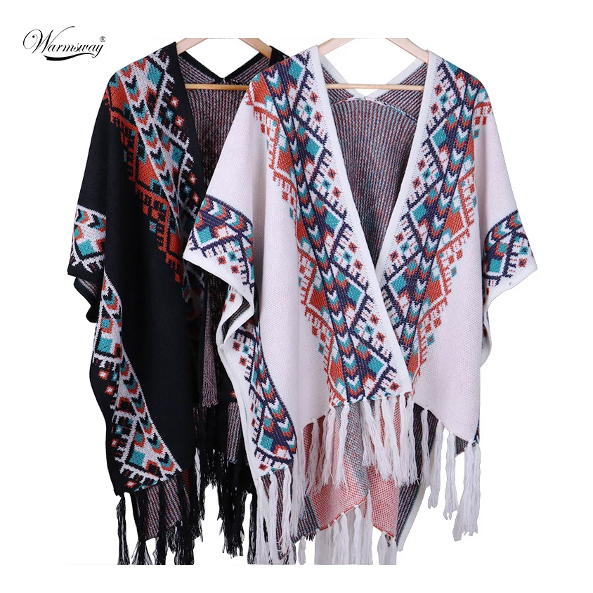 2018 New Brand Winter Autumn Women tassel Knited Shawl Cape Lady Elegant Casual Vintage Poncho Scarf Pashmina Hot Sale  C-025