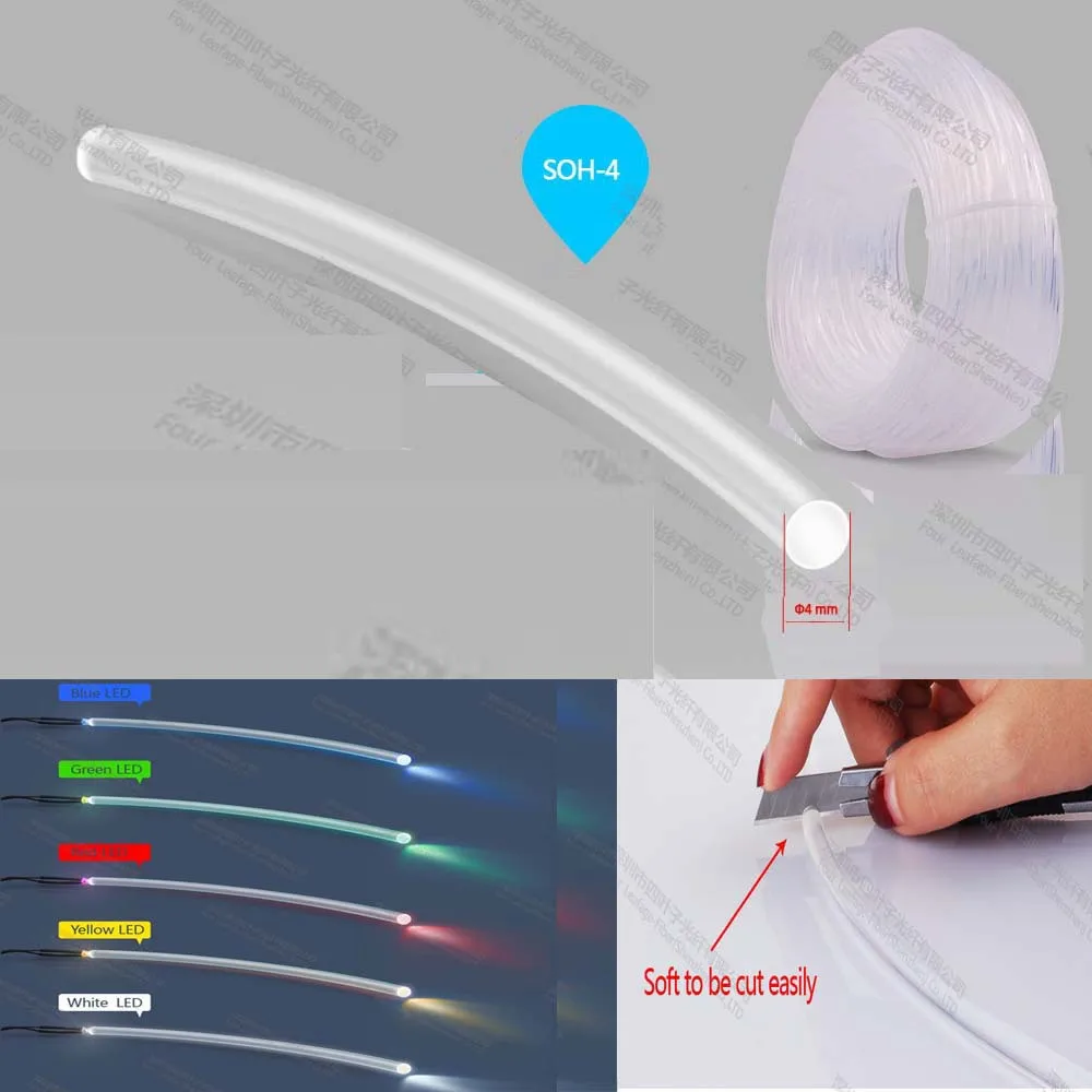 Мягкий 4 мм светильник с торцевым покрытием fusionadora Профессиональный светильник ing оптическое волокно для компьютера аксессуар запчасти светильник ing
