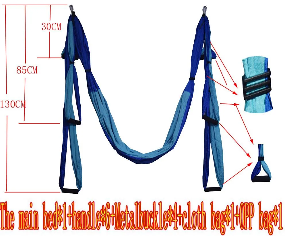 13 color Strength Decompression yoga Hammock Inversion Trapeze Anti Gravity Aerial Traction Yoga Gym strap