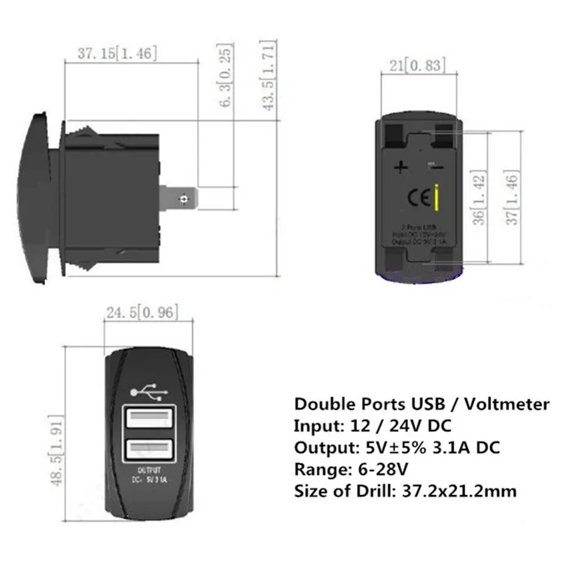Универсальный двойной USB Автомобильное зарядное устройство адаптер питания 12-24 В 3.1A двойной USB разъем зарядное устройство для iPhone 5 6 6S для Ipad/samsung планшета