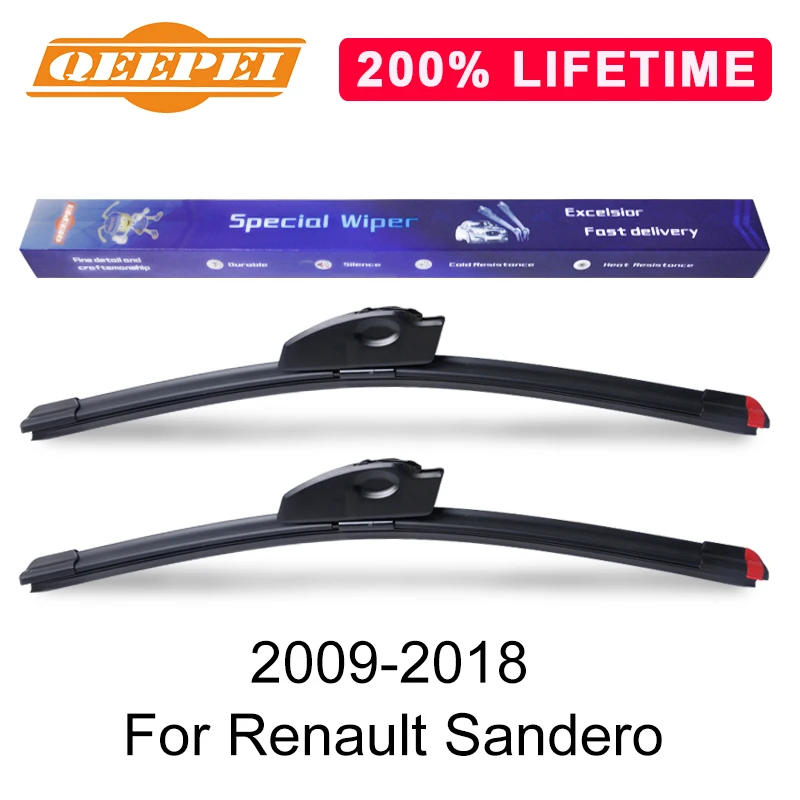 QEEPEI Replace Wiper Blade For Renault Sandero 2009-2018 Silicone Rubber Windshield Windscreen Wiper Auto Car Accessories