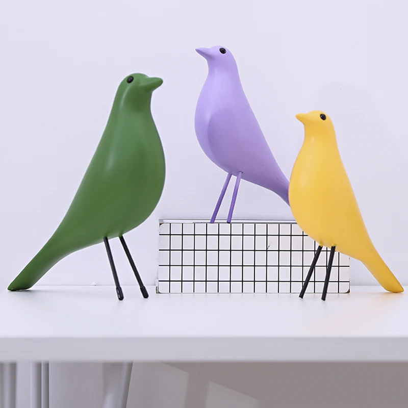 Modern Nordic House Bird Sculpture Home Decor Accessories Office Decoration Resin Decor Wedding Gift