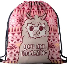 Joyloading Мультфильм Альпака Drawstring Сумка милая детская сумка Повседневная Спортивная уличная упаковка