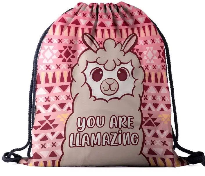 Joyloading Мультфильм Альпака Drawstring Сумка милая детская сумка Повседневная