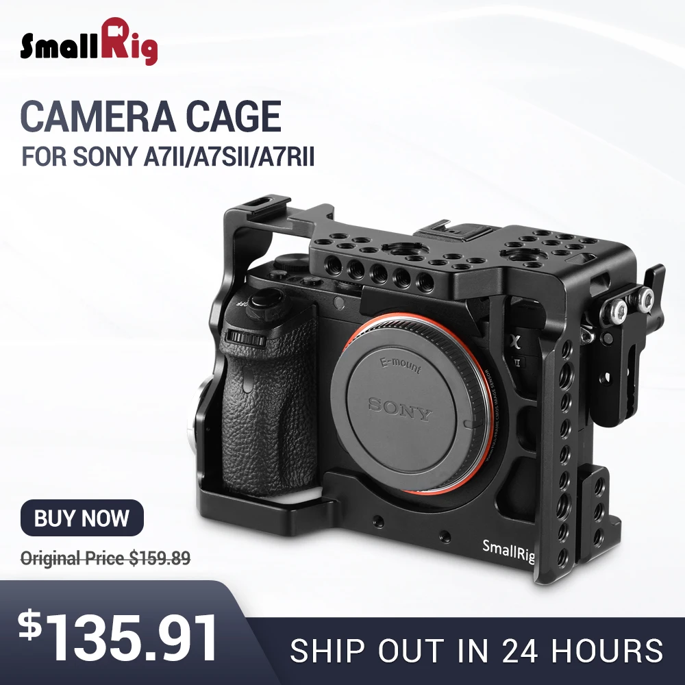 

SmallRig Camera Cage for Sony a7II/a7RII/a7SII Tailored Form-fitting Cage with an ARRI Rosette - 1982