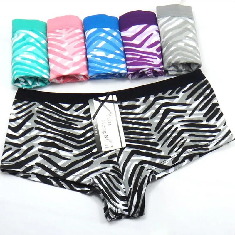 

WTEMPO 6 Pcs/Lot Brand Sexy Women Underpants Plus Size Cotton Women Boy Shorts Newest Panties Underwear Boxer Fashion Boyshorts