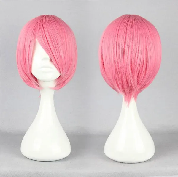

MCOSER Free Shipping Sexy European Style Hitman Reborn Gatling Very Beautiful Pink Short Straight Cosplay Wig