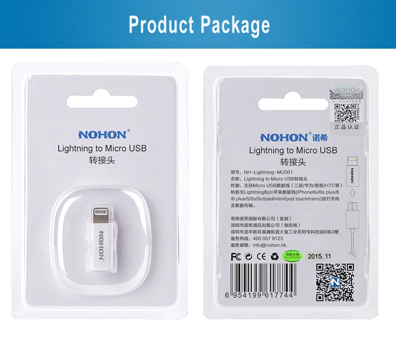 NOHON 8pin USB адаптер для Micro USB зарядное устройство для iPhone 8 7 6 6S Plus 5S 5C 5 iPad Mini Air iPod Быстрая Зарядка синхронизация данных разъем