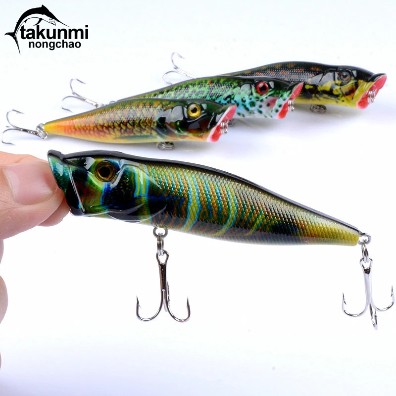 

1PCS New Coloured Drawing Pattern Series Bionic Bait Lure Popper 9.5cm / 12g Water System Bait Fishing Tackle LD-01