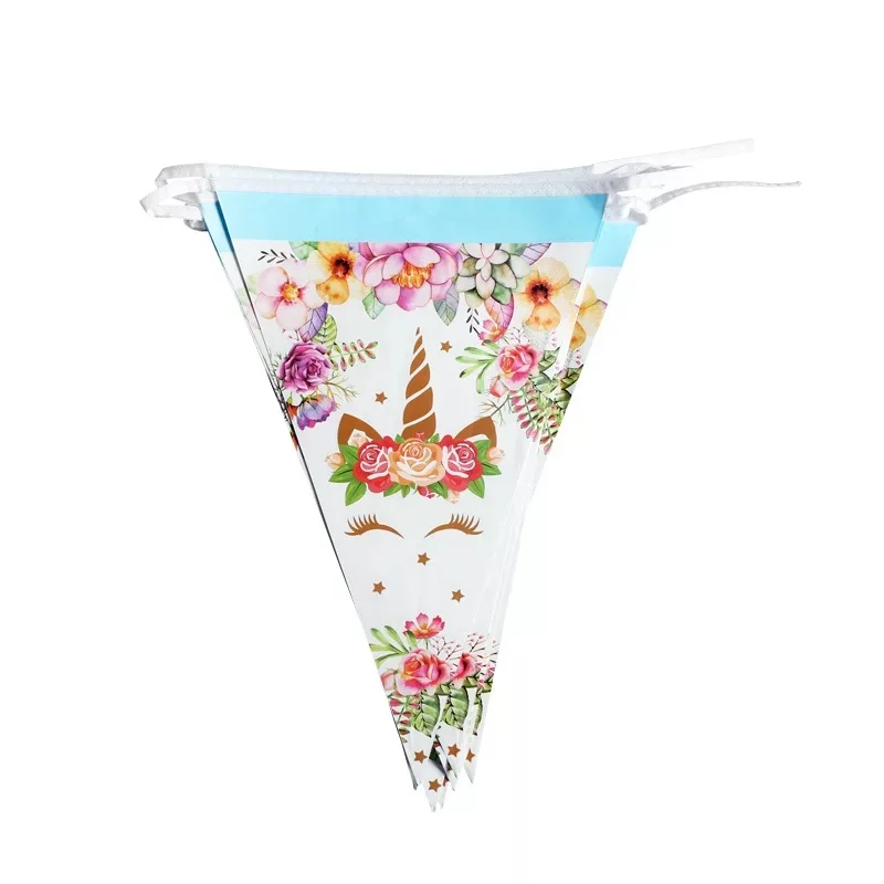 Много тем с днем рождения баннер Baby Shower вечерние свадебные украшения фотобудка гирлянды из флажков для детских мероприятий - Цвет: Темно-синий