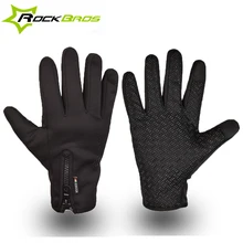 RockBros Men Women Winter Windproof Warm Cycling Full Finger Gloves Outdoor Sports MTB Bike Bicycle Skiing