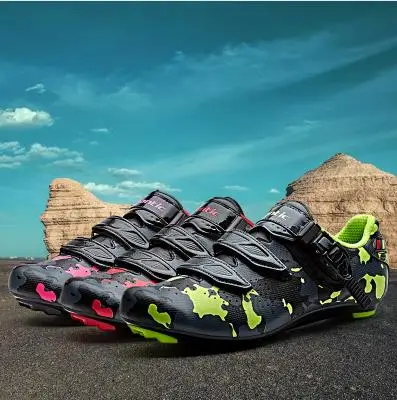

SANTIC Ccycling rRoad Shoes mtb Zapatillas Ciclismo Camouflage Bicicle Shoes Breathable Cycling Clothings WMS17004