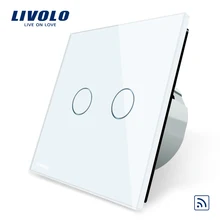 Livolo EU Standard, Remote Switch, Crystal Glass Panel, EU standard,Wall Light Remote Touch Switch+LED Indicator,C702R-1/2/5