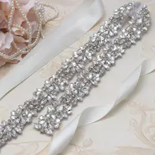 MissRDress пояс невесты кристаллы для свадебного платья с поясом серебряные стразы свадебный пояс лента для подружки невесты для ремешок для свадебного платья JK857