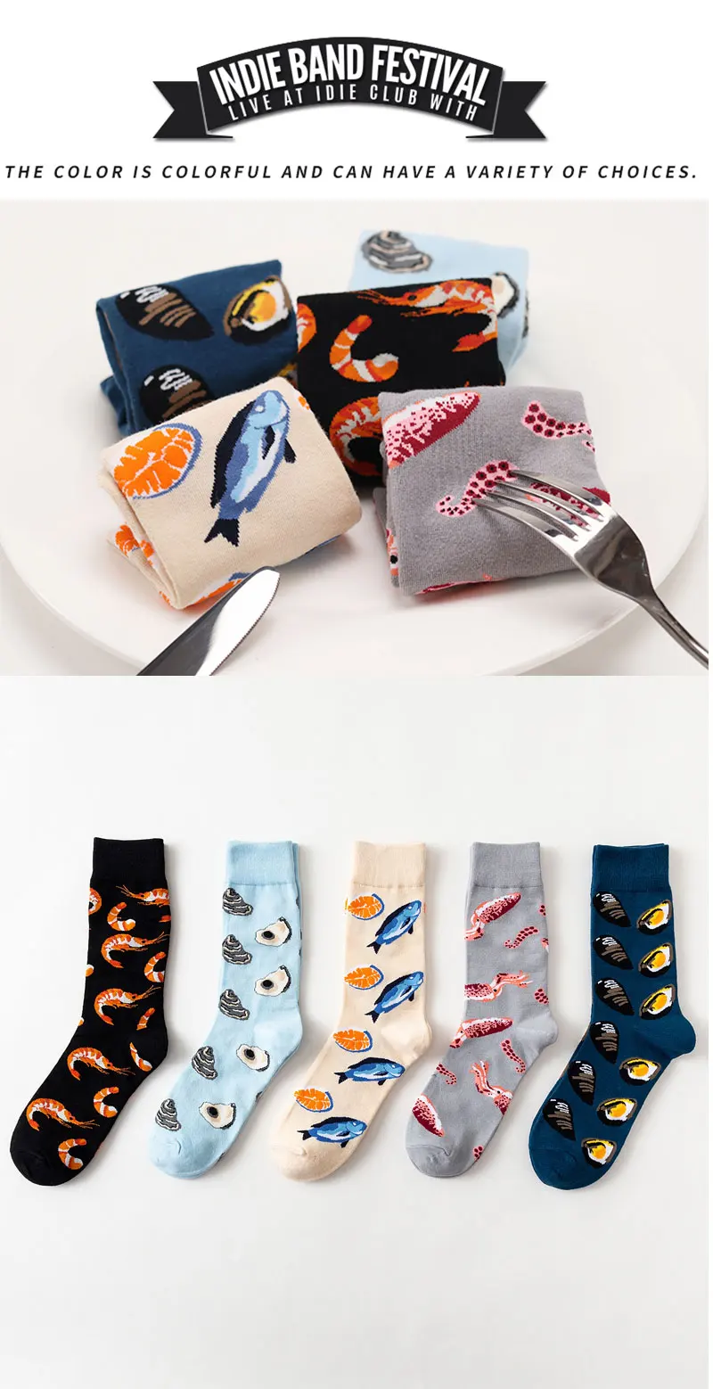 5 пара/лот, Веселые носки, забавный рисунок, для мужчин, s, для мужчин, цветные, хлопок, короткие, с принтом, повседневные, Харадзюку, пушистые носки, модные, японские
