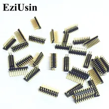 EziUsin 100 шт. SMD 1,27 мм Шаг булавки позолоченный двухконтактный 2x10P 1,27 мм двухрядный контактный разъем SMT 2*10P разъем Pinheader