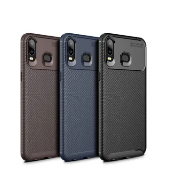 

Slim Tpu Phone Cover For Samsung Galaxy A6s Silicone Soft Shockproof Carbon Fiber Protective Case For Samsung Galaxy A6S Coque