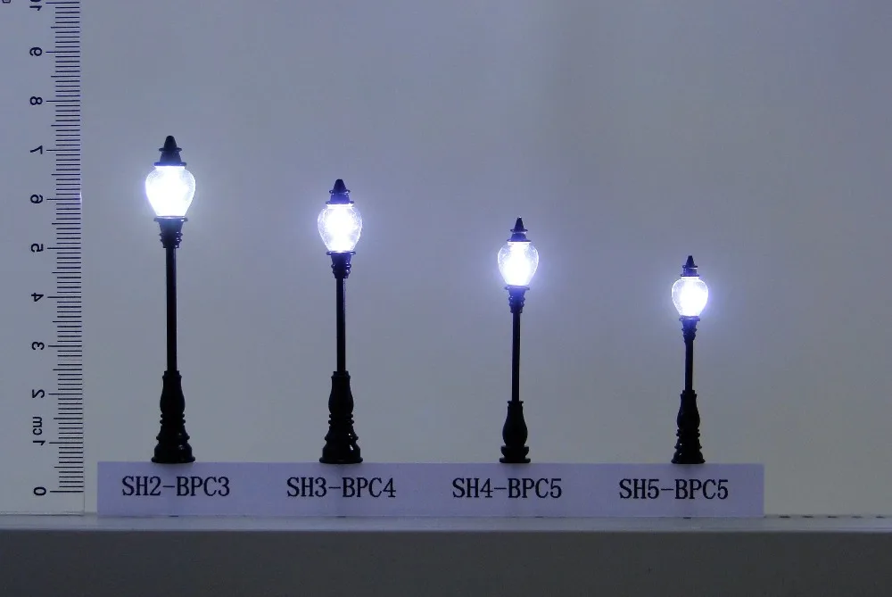 S4 8pcs 172 164 65 70mm Street Lights Train Ho Scale Lights Model