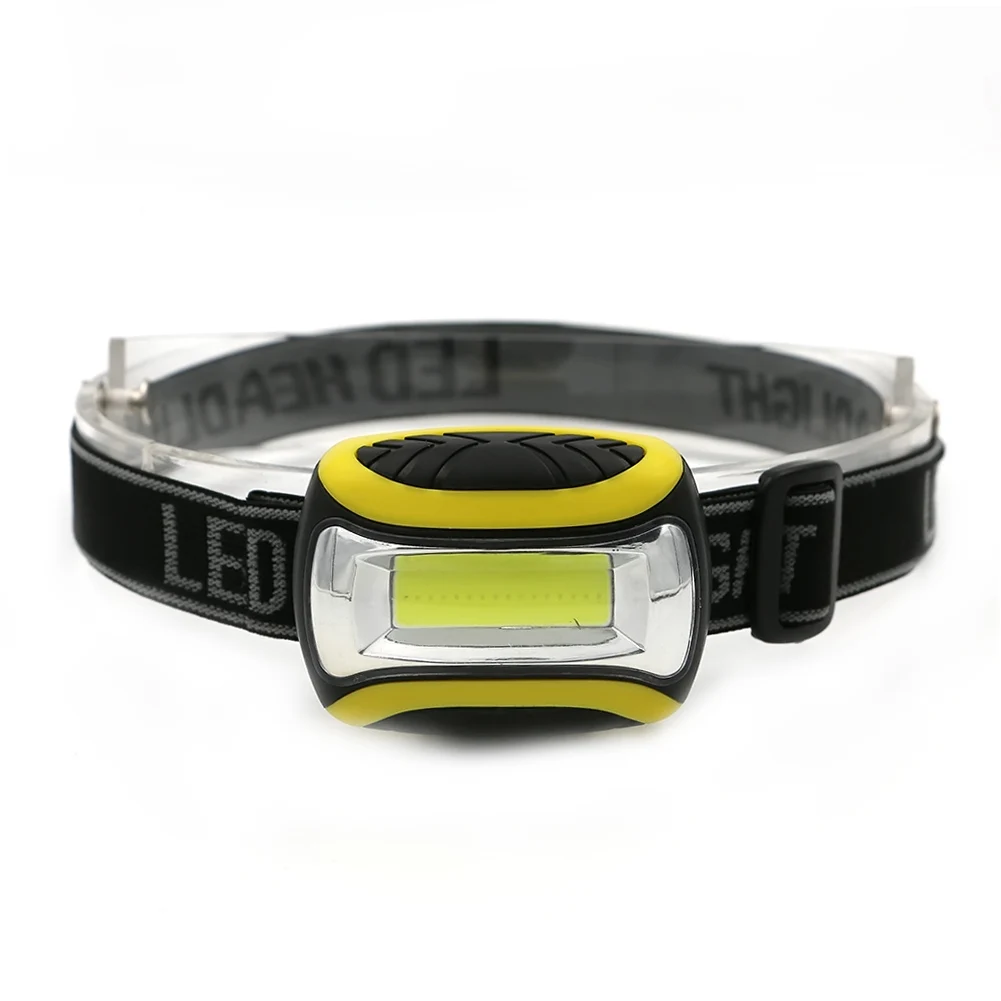 Mini Light weight COB LED Waterproof Head Light Lamp 3 Modes Powered By 3 AAA Headlight