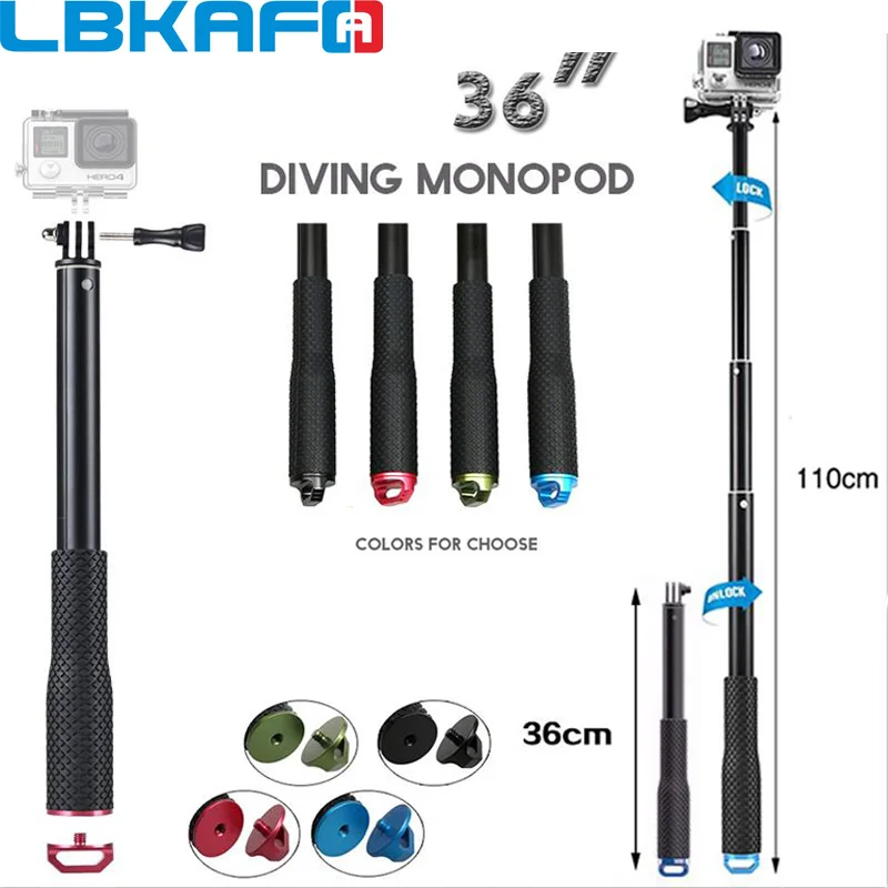 

LBKAFA Accessories Selfie Stick Self Handheld Extendable Pole Monopod Tripod for GoPro Hero 6 5 4 3+ SJCAM SJ4000 SJ5000 SJ6 SJ7