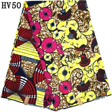 6 ярдов настоящий голландский блок воск Чистый хлопок батик качество Африканский стиль воск ткань дизайн печатный Анкара гарантия HV50