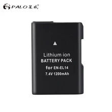 PALO – batterie d'appareil photo EL14 ENEL14, 1 pièce, pour Nikon D90 D300 D5300 D5200 D5100 D3300 D3200 D3100 COOLPIX P7100 P7200 P7700