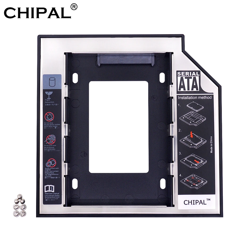 CHIPAL Универсальный 2nd HDD Caddy 12,7 мм 2," SATA 3,0 SSD чехол Корпус жесткого диска со Светодиодный индикатор для ноутбука CD DVD rom