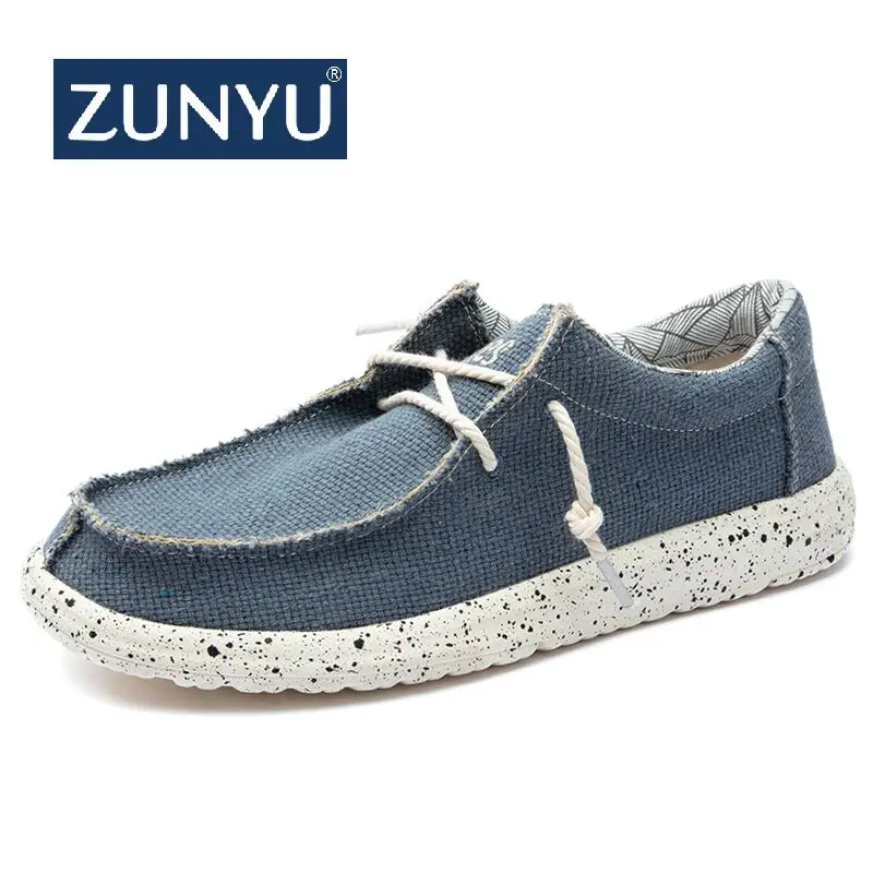 

ZUNYU 2019 New Arrival Summer Autumn Comfortable Casual Shoes Mens Canvas Shoes For Men Brand Fashion Flat Loafers Shoe Size 48