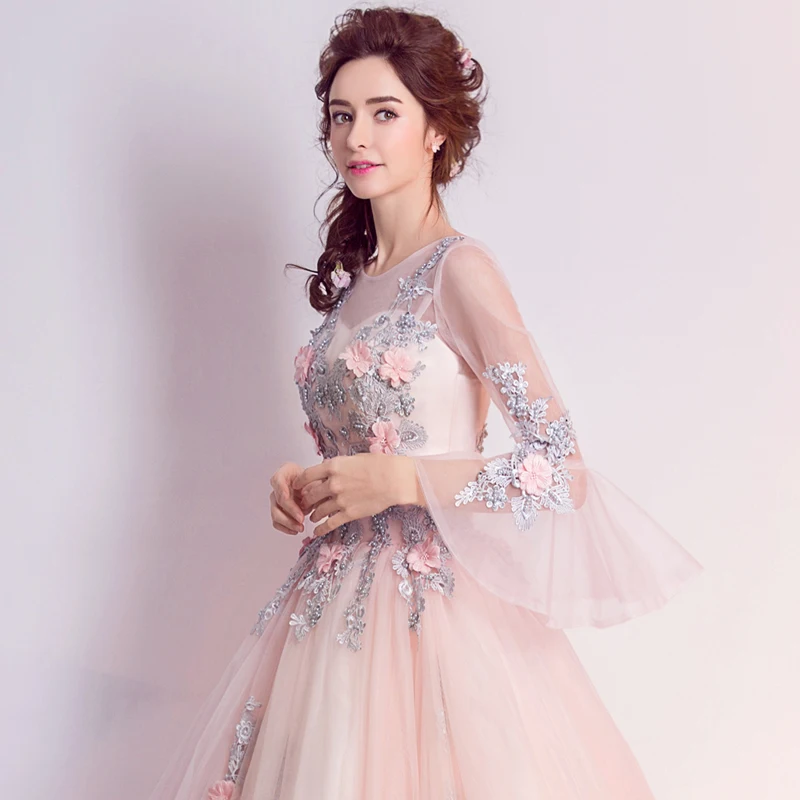 Великолепные милые платья со цветочными бисерами Вечерние платья Длинные шифоновые платья на выпускной
