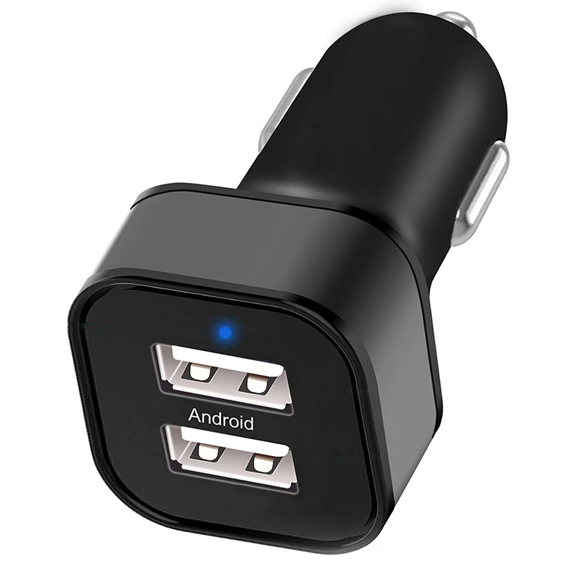 AMEEC Car Charge For IPhone Auto Chargers 2 Port Fast Car-Charging 5V Car Chargers For Phone Portable Mini Auto-Charge Retail (2)