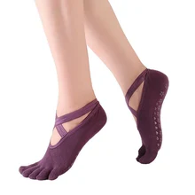 BESGO хлопок крест бинт профессиональные противоскользящие носки для йоги женские однотонные дышащие впитывающие пот эластичные упражнения пилатес носки