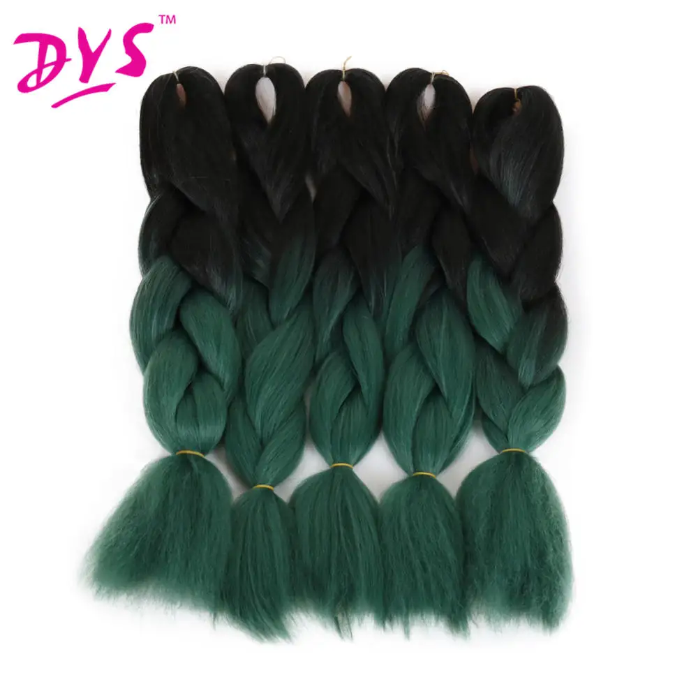Deyngs, два тона, серый/фиолетовый, Омбре, канекалон, плетеные волосы, кудрявые, прямые волосы для наращивания, африканские синтетические плетеные волосы, 100 г/шт - Цвет: #24