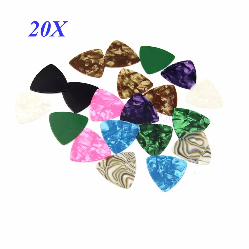 2 set of 20pcs 40 X Acoustic Bulk Celluloid Electric Smooth Guitar Pick