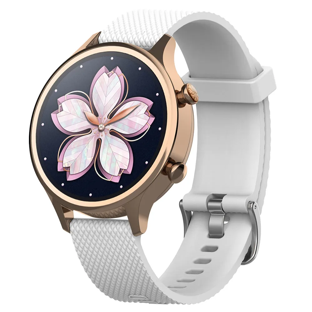 18 мм силиконовый ремешок для часов Ticwatch c2 Smartwatch розовое золото версия замена женский браслет полосы