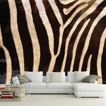 Пользовательские настенные росписи 3D стерео Ретро Современная меховая мода новейший ТВ фон Зебра животное мех нетканые обои