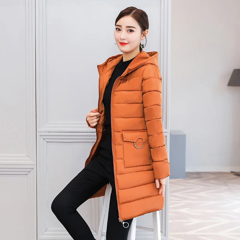 

Fashion Winter Jacket Women Hooded Slim Fur Ball Down Cotton Padded Jacket Coat Female Thick Long Down Parkas Outwear 2018 New