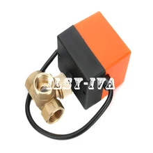 Новинка года DN32(G1.") 3-ходовой шаровой клапан, 3 провода AC220V латунь моторизованный шаровой клапан