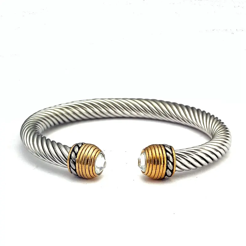 

Simple Design Braided Open Fashion Cuff Stainless Steel Bracelets Men Male Jewelry Classic Sporty Charm Bracelets Bangles