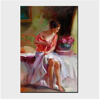 

One Piece Hand Painted Modern People Canvas Painting Home Decor People Oil Painting on Canvas-People canvas Wall art for bedroom