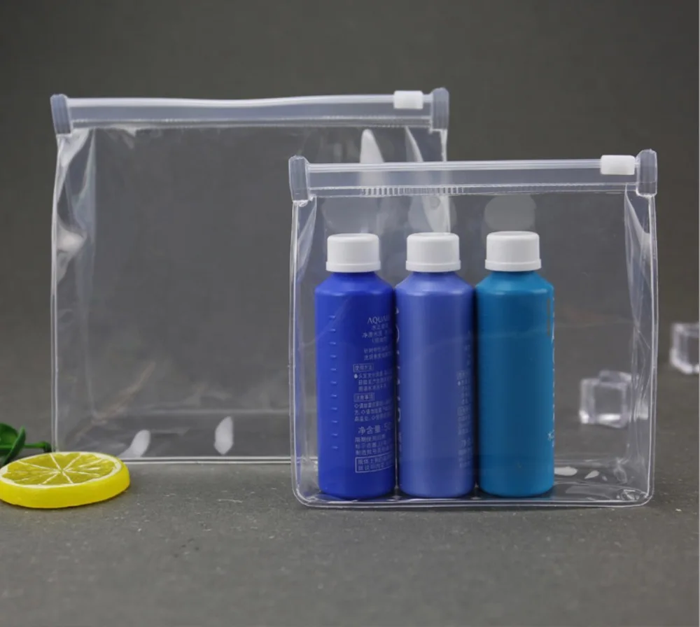 

2 Pack Clear cosmetic makeup toiletry bag for traveling and organizing available for custom