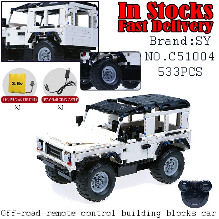 

New Technic Creator 51004 Remote Control Off-road Vehicle 533pcs Building Blocks Bricks enlighten toys for children brinquedos
