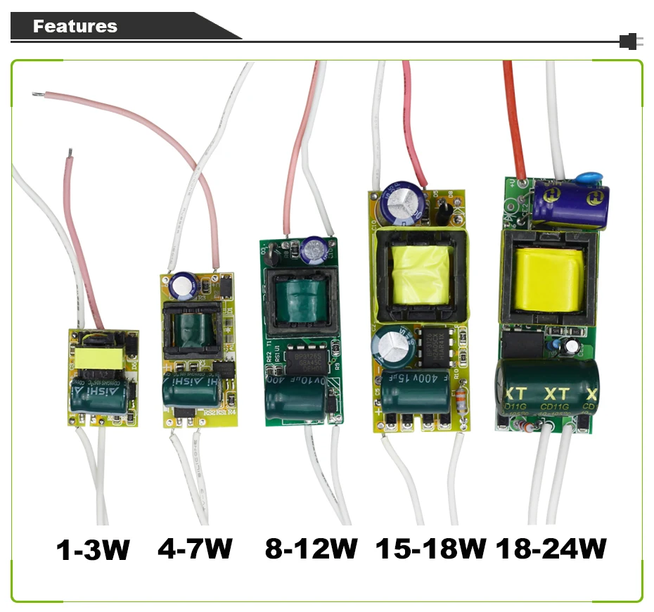 Светодиодный источник питания 3-24 Вт Светодиодный светильник трансформатор встроенный светильник постоянного тока ing 110-265 в выход 300 мА Transforme